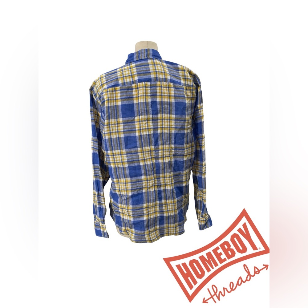 Frank &‎ Eileen Blue and Yellow Plaid Shirt - Picture 2 of 7